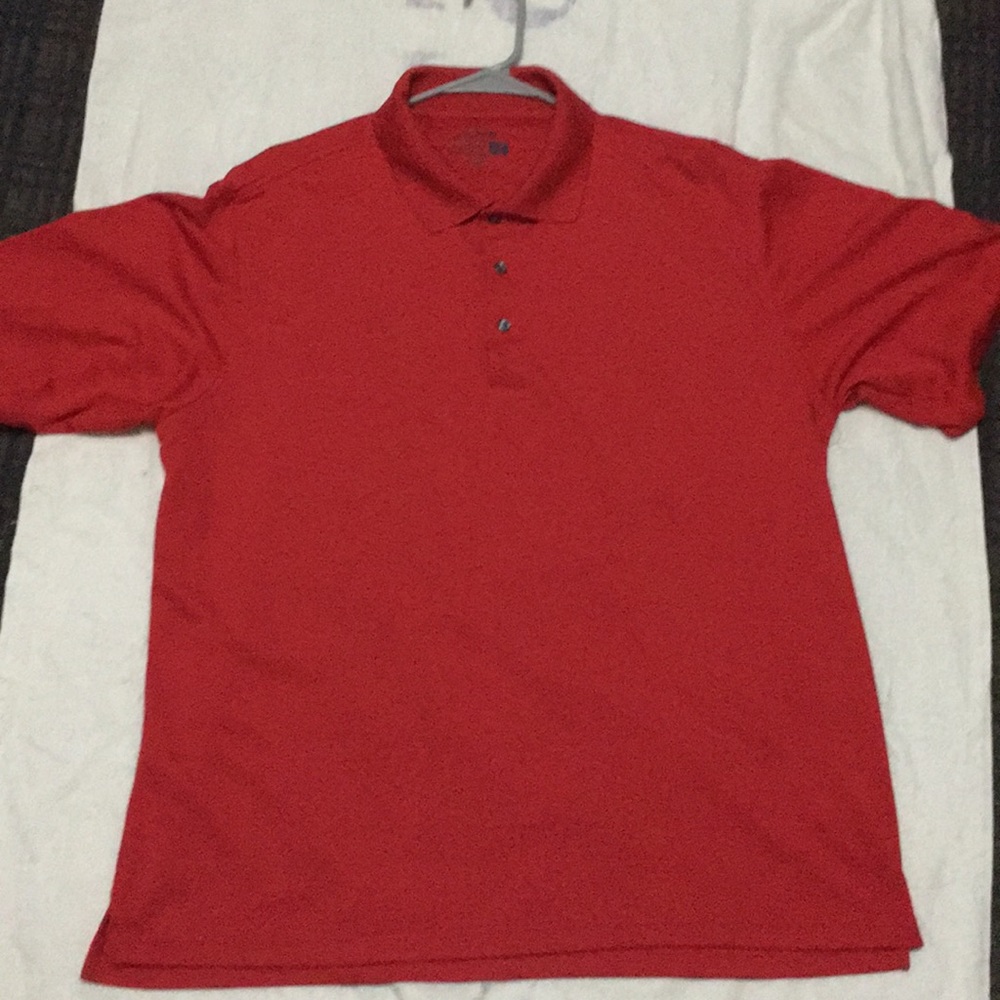 Red golf or polo shirt.  Almost brand new.